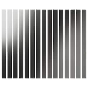 Adjustable Slat Wall 1/8 in. T x 3 ft. W x 4 ft. L Silver Mirror Acrylic Decorative Wall Paneling (15-Pack)