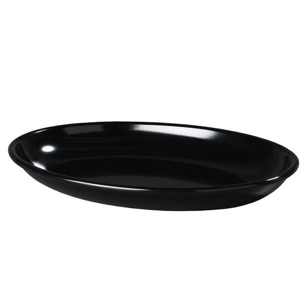 Carlisle 14 in. x 10 in. Melamine Oval Platter in Black (Case of 4)
