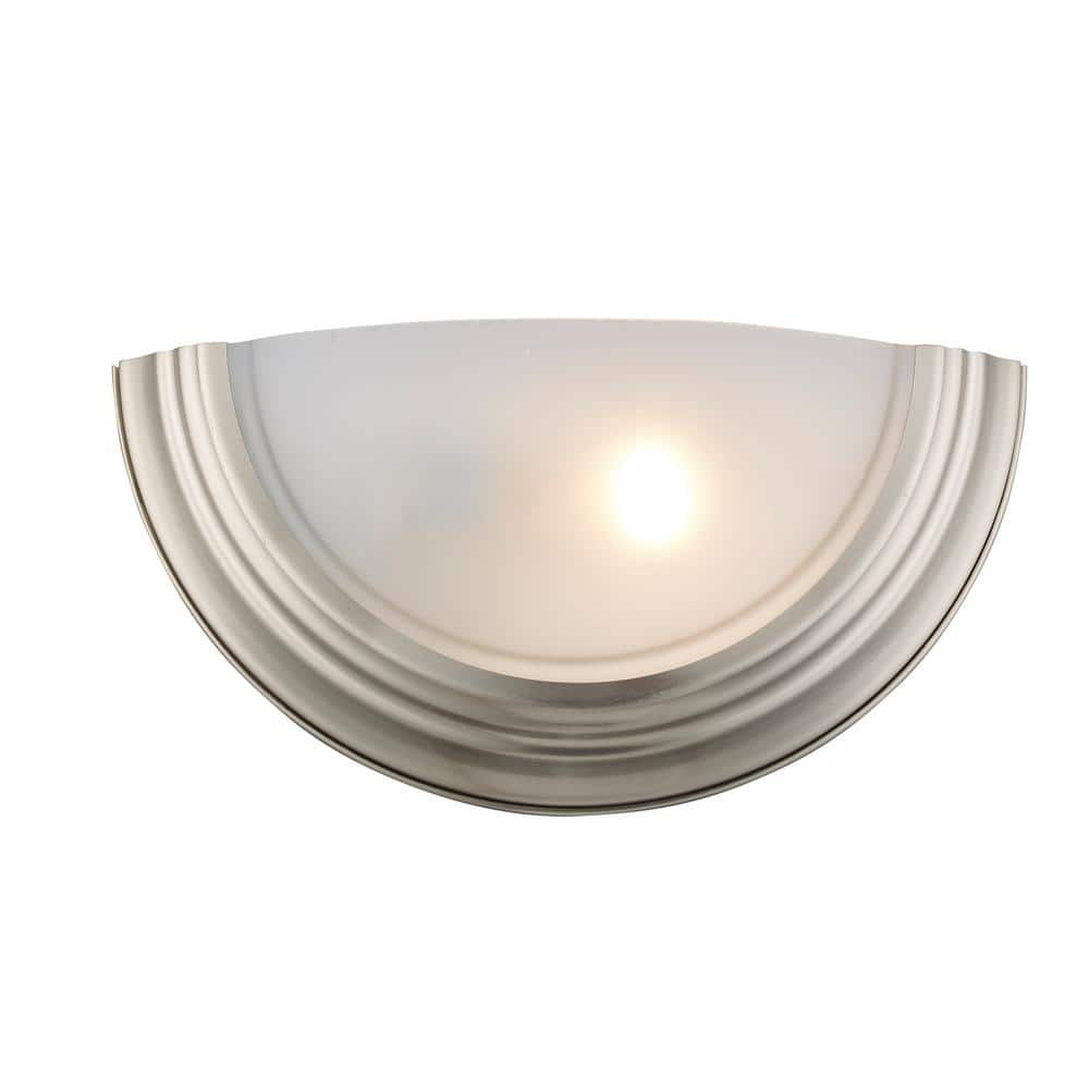 Bel Air Lighting Ray 1-Light Brushed Nickel Indoor Wall Sconce Light ...