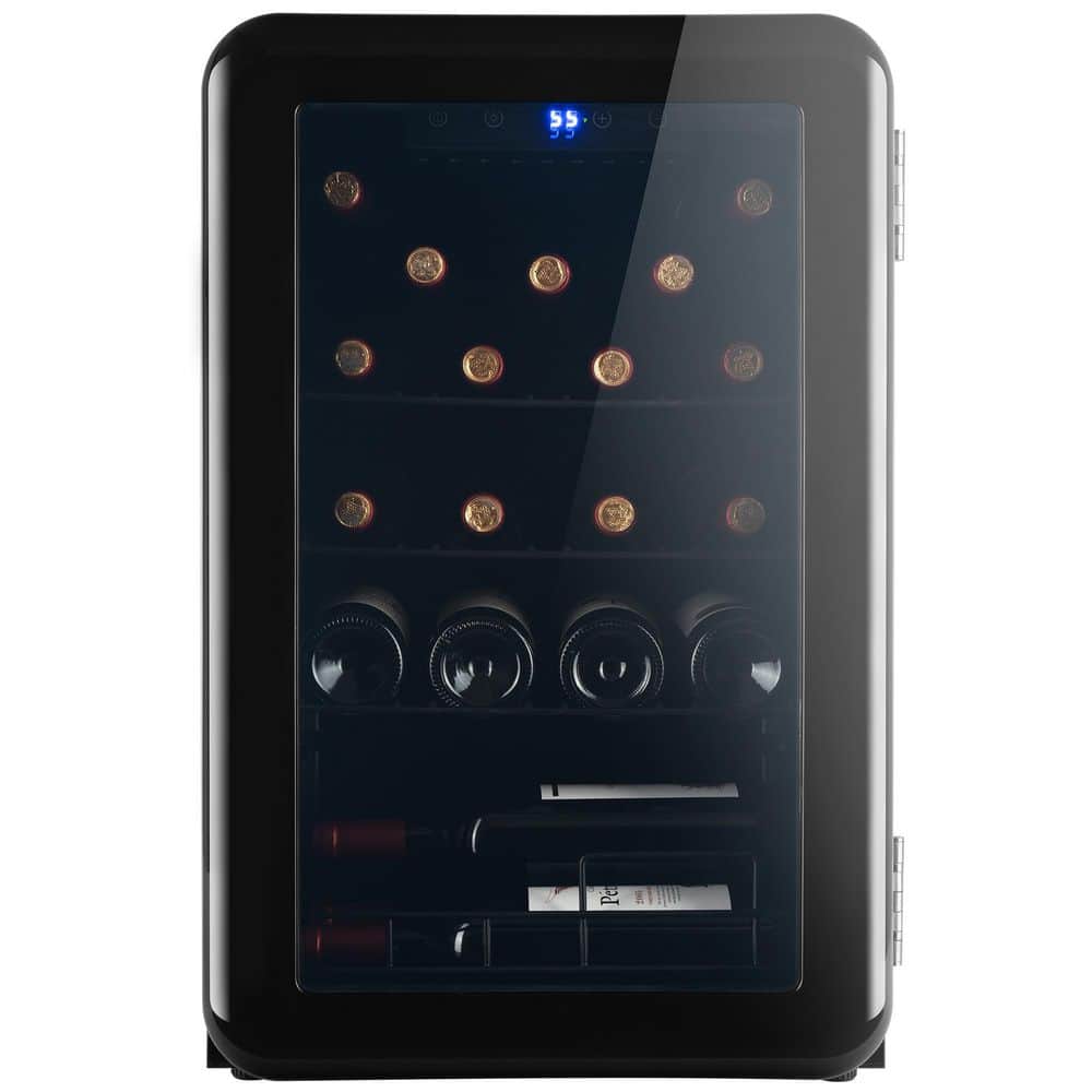 18.5 in. 24 -Bottle Free Standing Wine Cooler in Black