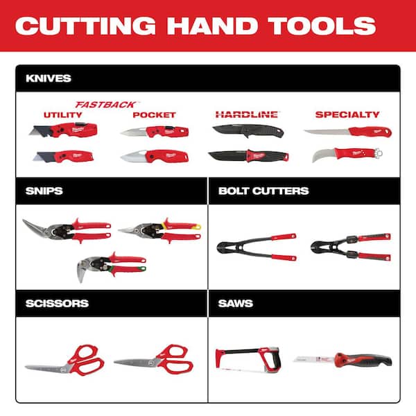 Milwaukee Tool - Utility Knives, Snap Blades & Box Cutters; Blade Type:  Utility; Handle Material: Aluminum, Metal; Blade Material: Steel; Blade  Length (Decimal Inch): 2.4000 - 64478605 - MSC Industrial Supply