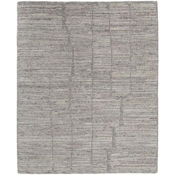 HomeRoots 8 ft. x 10 ft. Taupe, Gray Abstract Area Rug