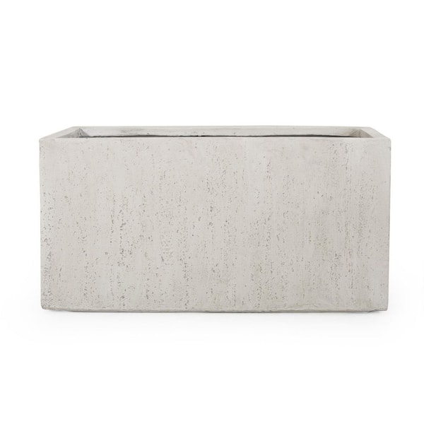 35 in. x 18 in. x 18 in. Light-Weight Durable Rectangular Magnesium Oxide Planter with White