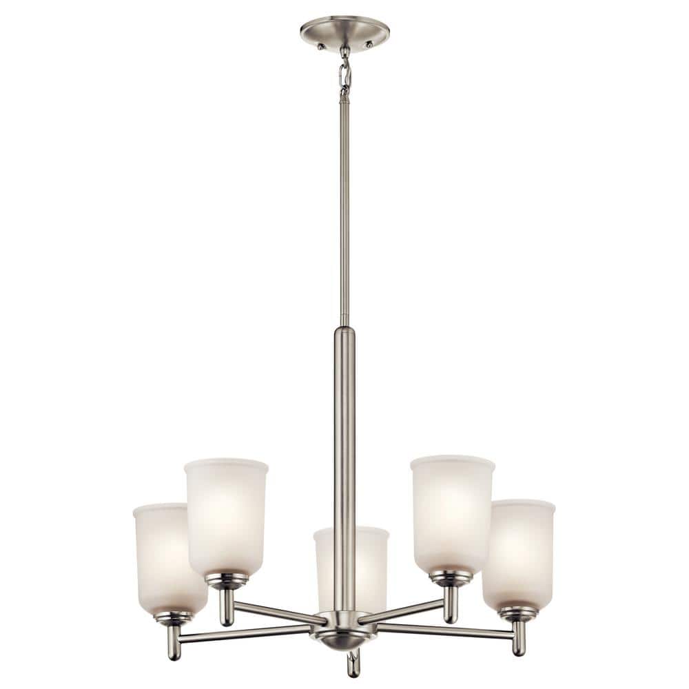 Kichler Shailene 5-Light Brushed Nickel Transitional Chandelier