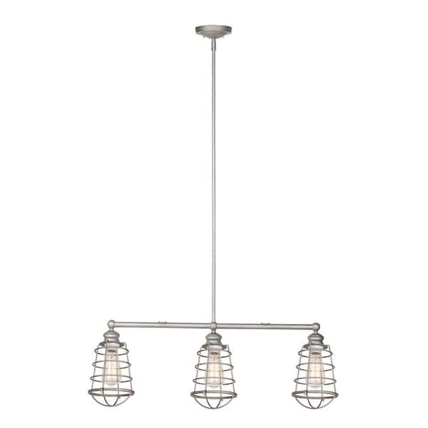 Design House Ajax Collection 3-Light Galvanized Indoor Pendant