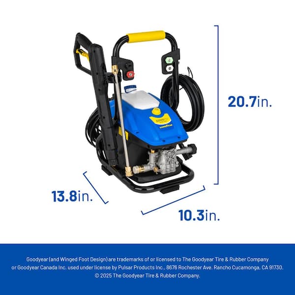 Goodyear 2200 PSI, 1.8 GPM Cold Water Electric Pressure Washer