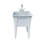 RUGGED TUB 24 In. X 22 In. Polypropylene Granite Laundry Sink With 2 ...