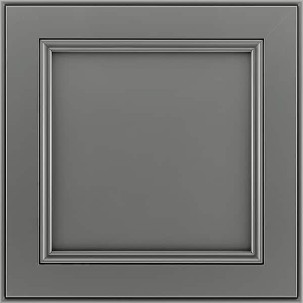 American Woodmark MacArthur 11 9/16-in. W x 3/4-in. D x 11 1/2-in. H in Painted Boulder Cabinet Door Sample