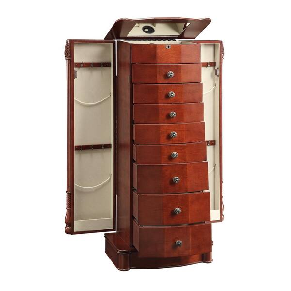 Powell Company Olmstead Cherry Jewelry Armoire
