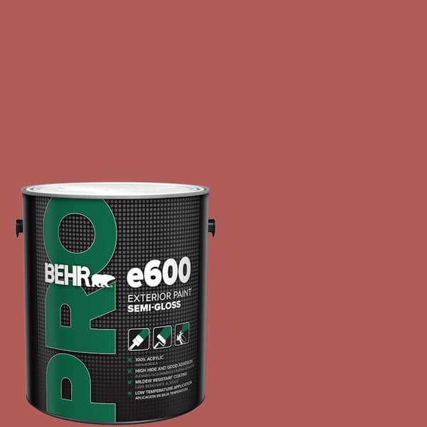 BEHR PRO 1 gal. #160D-6 Pottery Red Semi-Gloss Exterior Paint