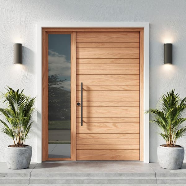 ETO DOORS Multus 36 in. x 80 in. Universal/Reversible Mahogany