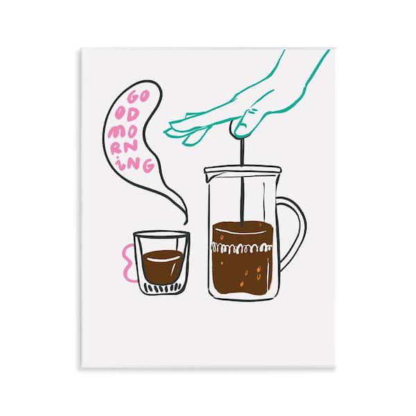Stupell Industries Good Morning Espresso by Marina Astudillo Unframed Food Graphic Art Print 14 in. x 11 in.