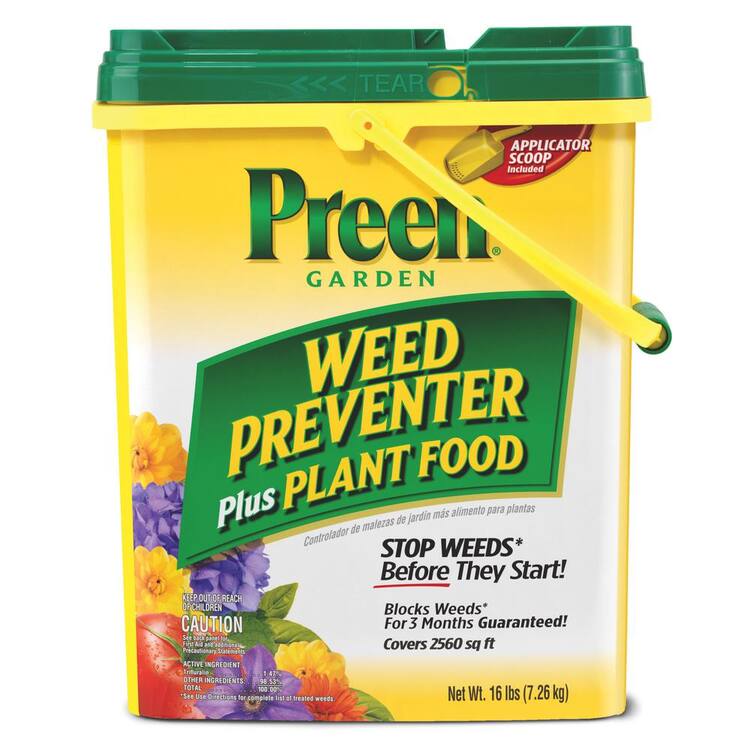 Preen 16 lbs. Granular ReadytoUse Garden Weed Preventer Plus Plant