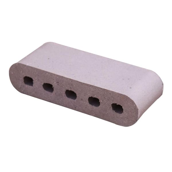 Unbranded Double Bullnose Sterling Grey 11.5 in. x 3.5 in. x 2.19 in. Cored Clay Brick