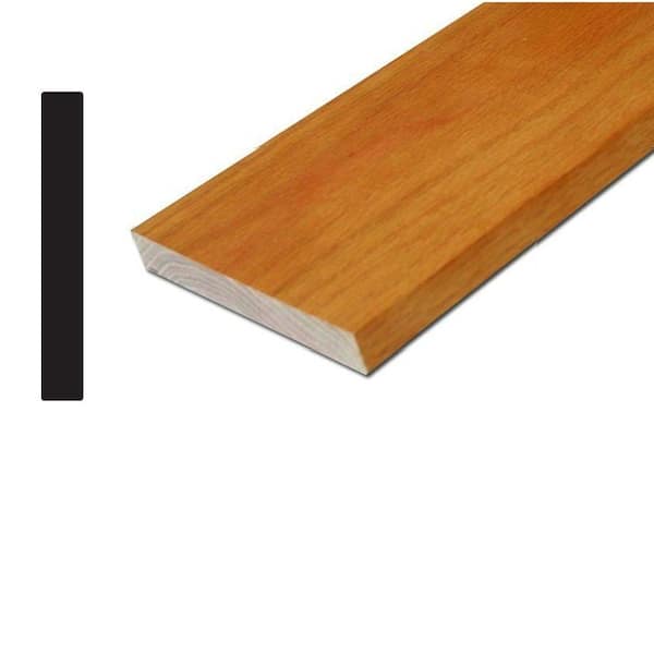3/4 in. D x 5-1/2 in. W x 96 in. L Prefinished Red Oak Wood Stained Golden Oak S4S Board Base Moulding