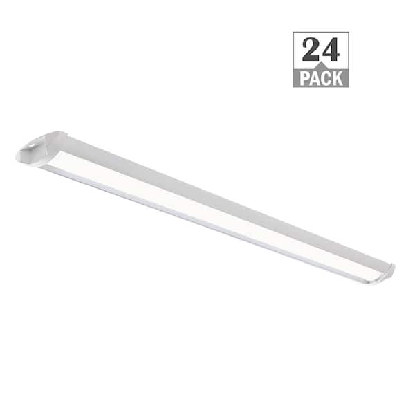 42 in. 3400-Lumens Integrated LED Wraparound Light 4000K Bright White Quick Easy Install Garage Light Workshop 24-Pack