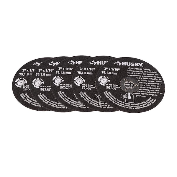 Husky Replacement Discs for Air Powered Cut-Off Tools (5-Pack)