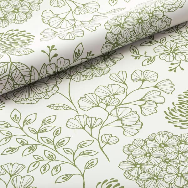 Floral Stems Red Matte Finish EcoDeco Material Non-Pasted Wallpaper Roll  84005 - The Home Depot