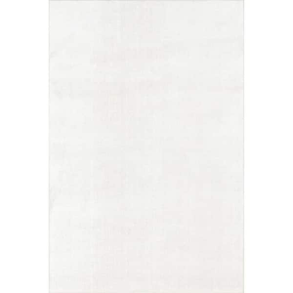 Argelia Solid Machine Washable Area Rug Beige 6 ft. 7 in. x 9 ft. Area Rug