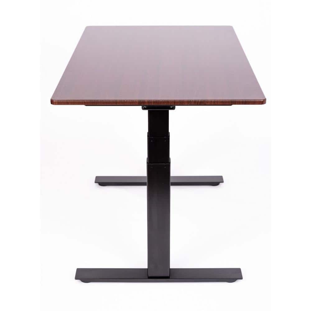 Luxor 60" Dual-Motor Electric Height Adjustable Desk in Dark Walnut