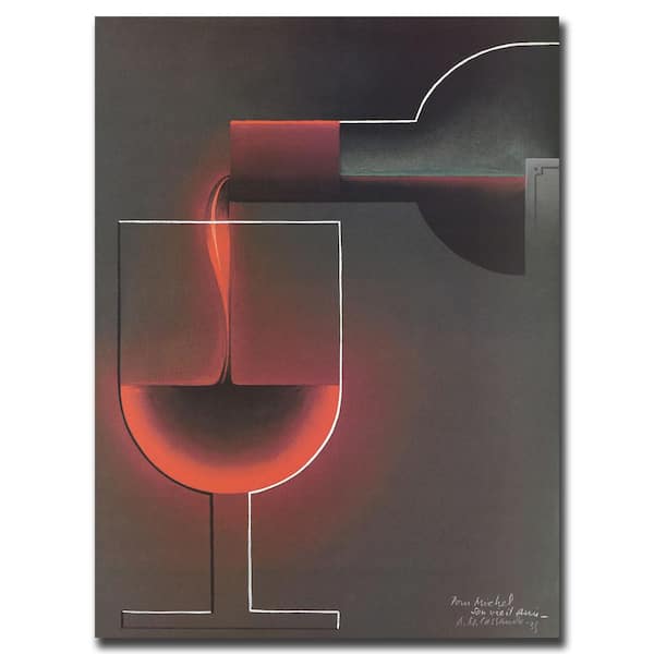 Trademark Fine Art 18 in. x 24 in. Red Wine Canvas Art