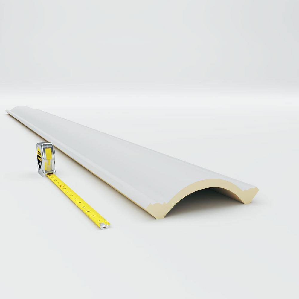 Primed White Polyurethane Geometric Crown Moulding Sample