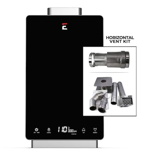 Eccotemp i12 4.0 GPM WholeHome 80,000 BTU Liquid Propane Indoor Tankless Water Heater Horizontal Bundle