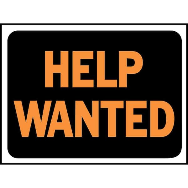 HY-KO 9 in.x 12 in.Plastic Help Wanted Sign