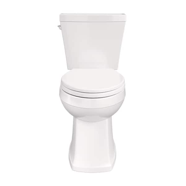 Avalanche Select 12 in. Rough-in 2-Piece 1.28 GPF Single Flush Elongated Chair Height Toilet in White Seat Included