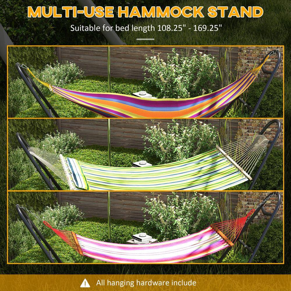 10 ft. Black Metal Arc Hammock Stand