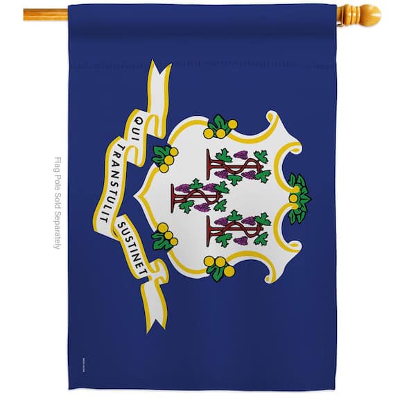 Ornament Collection 2.5 ft. x 4 ft. Polyester Connecticut States 2-Sided House Flag Regional Decorative Horizontal Flags