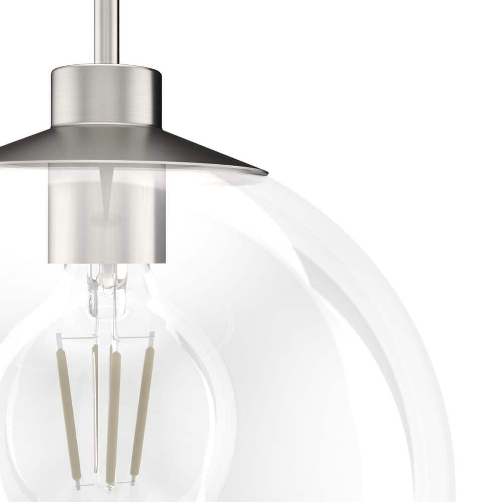 Hunter Xidane Brushed Nickel 14" Globe Pendant Light