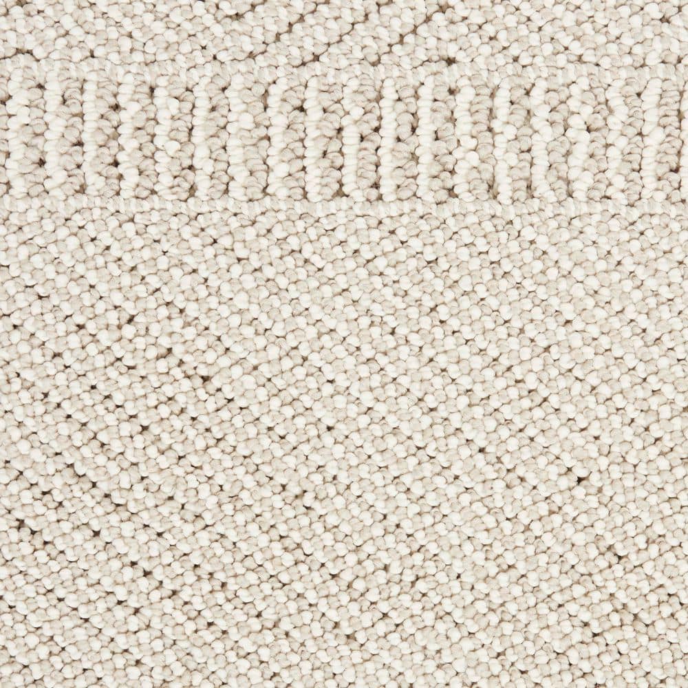 Ivory Geometric Braided 9' x 12' Synthetic Area Rug