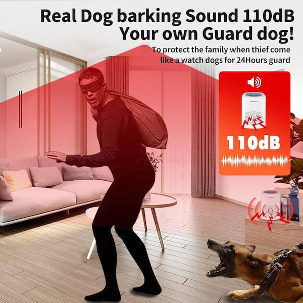 Vrbgify Dog Barking Alarm Motion Sensor Plug-in Door Bells Chime