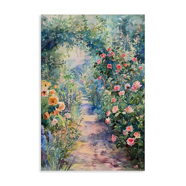 Stupell Industries Spring Garden Archway by LSR Design Studio Unframed Nature Graphic Art Print 36 in. x 24 in.