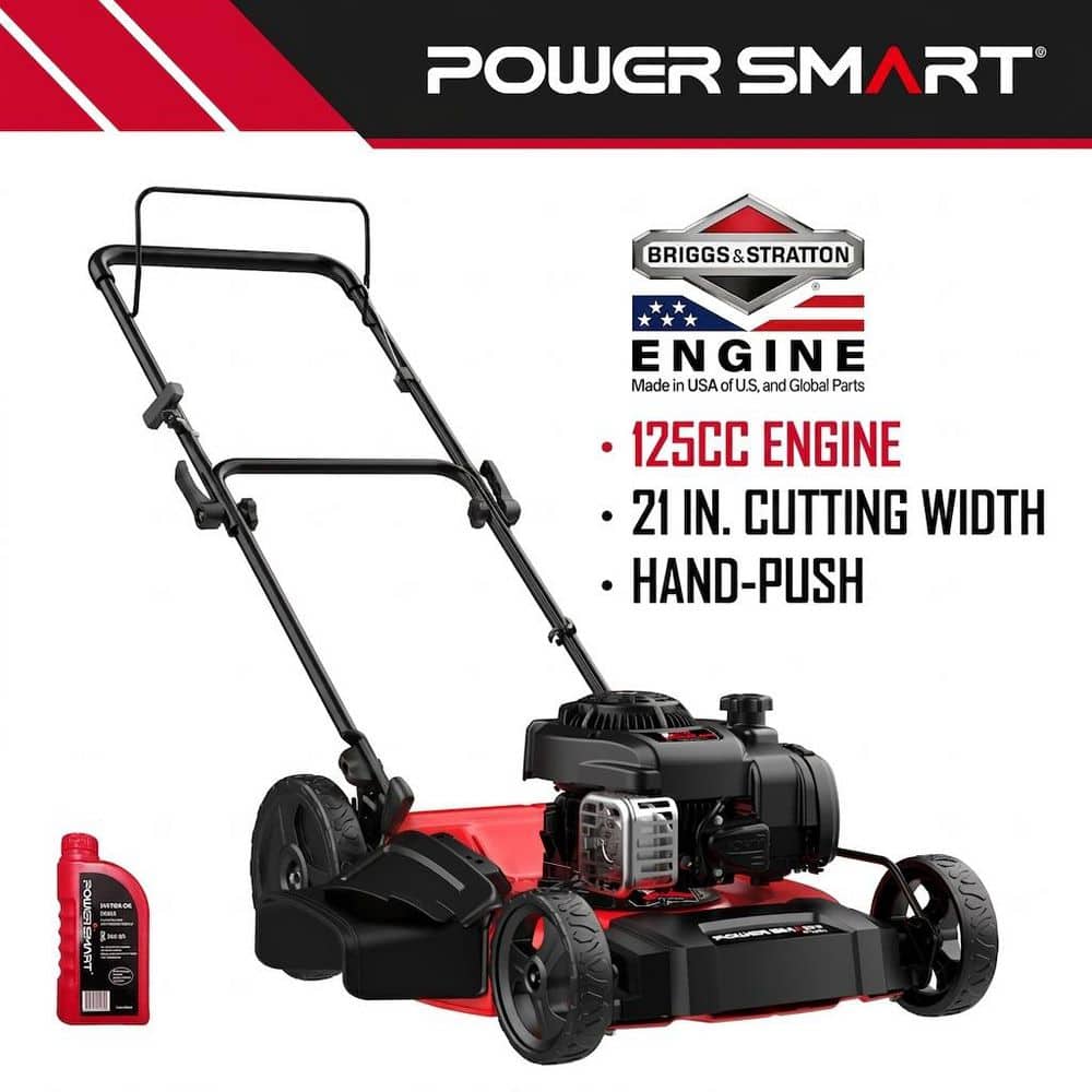 PowerSmart 21 in. 2-in-1 125cc Gas Push Mower, Briggs and Stratton