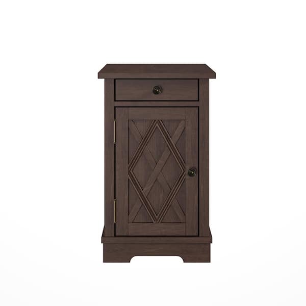 forme Banks S (fb-1) FESTIVO Farmhouse 14 in. Wild Brown Square Side Table Wood