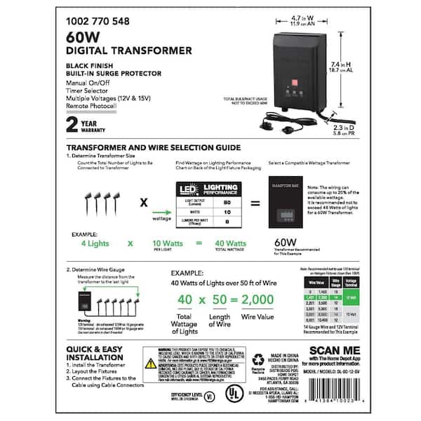 Portfolio Outdoor Lighting 300w Transformer Manual Shelly Lighting