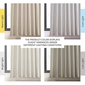 Warm Off White Extra Wide Grommet Blackout Curtain - 100 in. W x 120 in. L (1 Panel)
