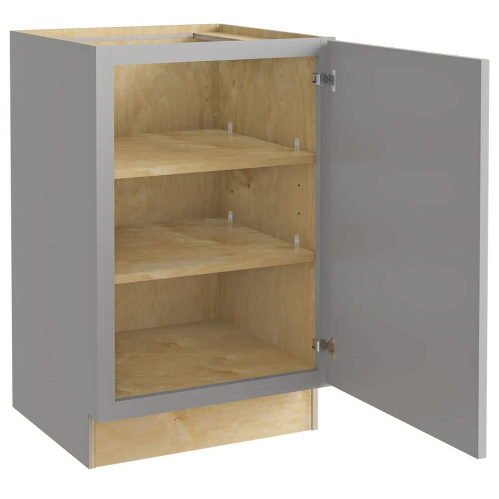 Grayson 21 in. W x 24 in. D x 34.5 in. H Assembled Plywood Full Height Door Base Kitchen Cabinet in Pearl Gray RH price history on PriceWatchPro