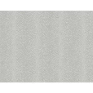 Eaglecrest Abstract Metallic Silver & Off-White Paper Strippable Roll (Covers 60.75 sq. ft.)