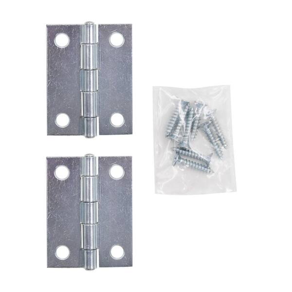 Everbilt 2 In X 2 In Zinc Plated Narrow Utility Hinge Non Removable 2 Per Pack 13592 The Home Depot