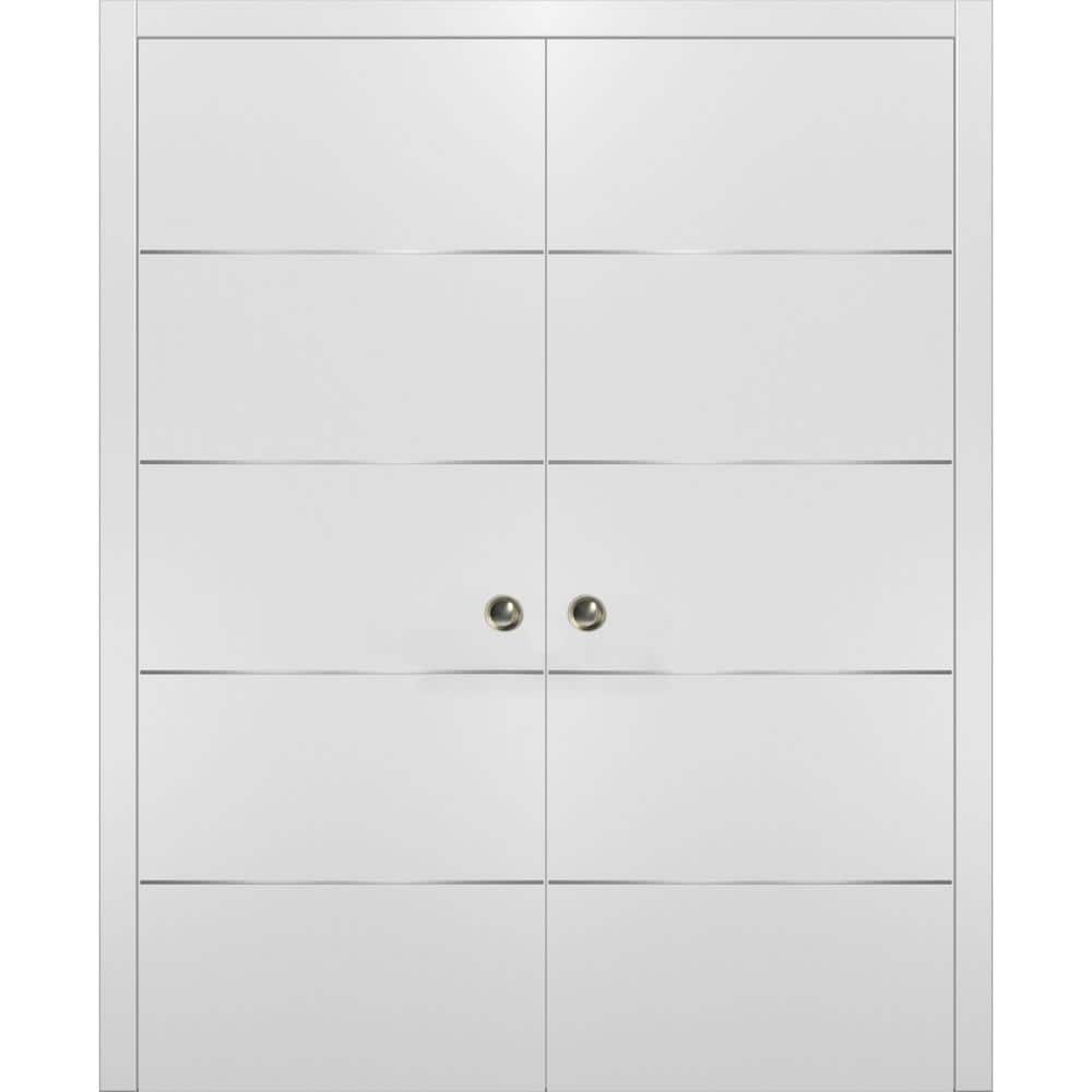 Assemble Required 84 in. x 84 in. 2-Panel White Finished Solid Wood with Honeycomb Sliding Door with Hardware price history on PriceWatchPro