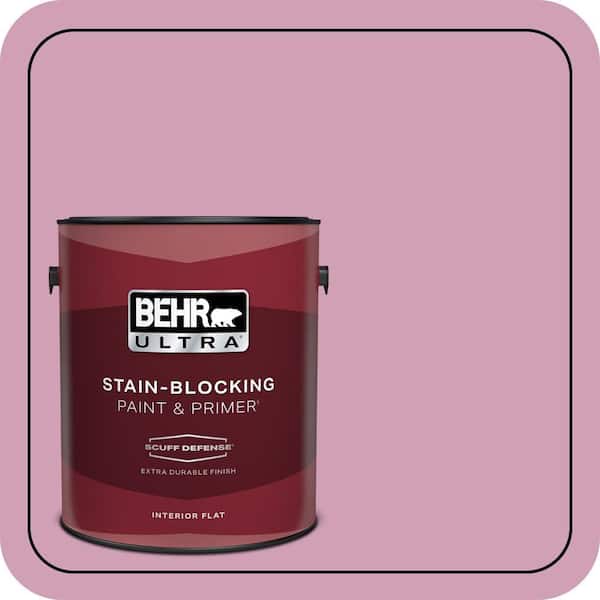 BEHR ULTRA 1 gal. #M130-4 Raspberry Smoothie Extra Durable Flat Interior Paint & Primer