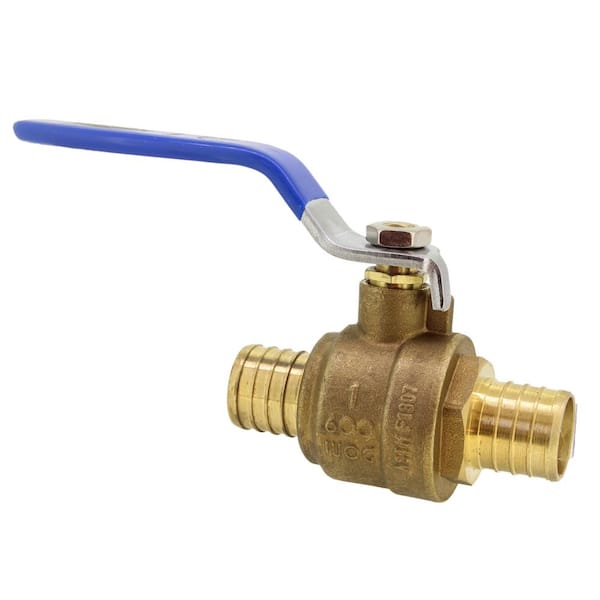 1" Inch Full Port Brass Ball Valve Lead Free Pex Ends UPC/UL/FM 