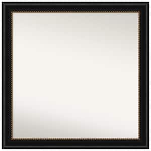 Manhattan Black 30 in. W x 30 in. H Square Non-Beveled Framed Wall Mirror in Black