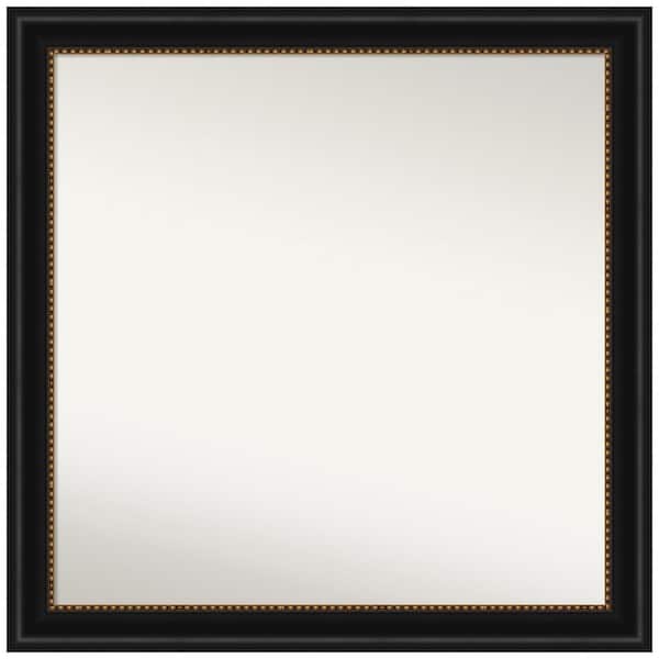Amanti Art Manhattan Black 30 in. W x 30 in. H Square Non-Beveled Framed Wall Mirror in Black