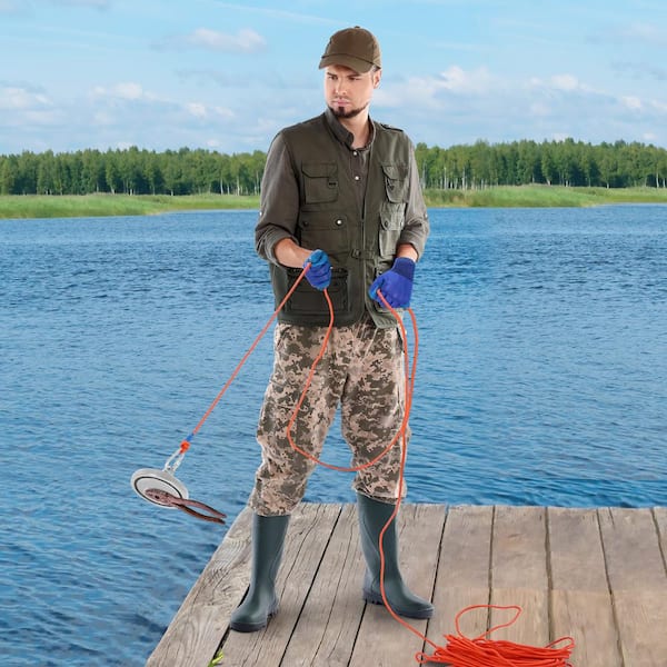 Magnet Fishing Kit, 1300 lbs./590 kg Single-Sided Pulling Force Strong Magnet Fishing Kit, Rare Earth Neodymium Magnetic