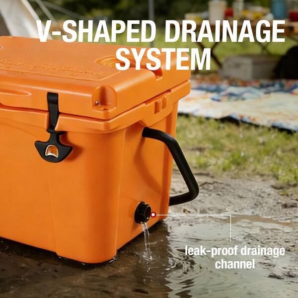 25 qt. Portable Insulated Hard Cooler with Bottle Opener, Cup