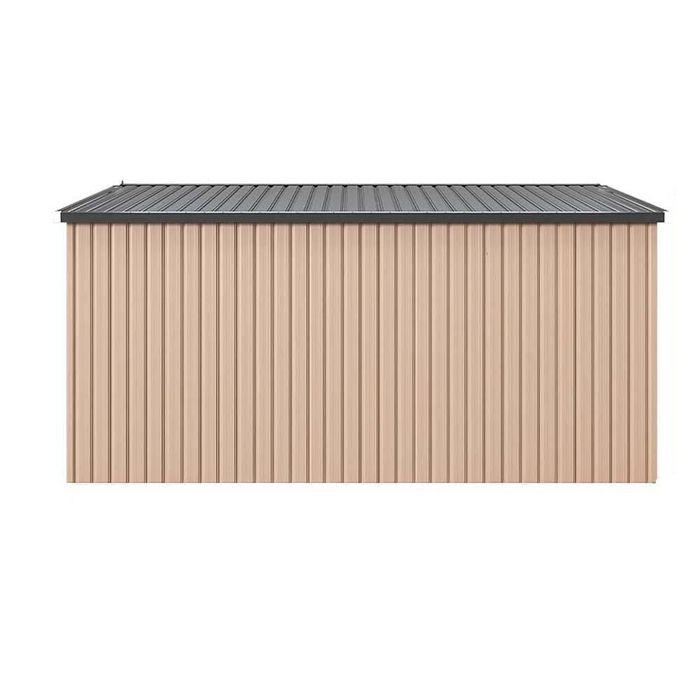 Brown 12 ft. W x 12 ft. D Metal Shed, Outdoor Storage Cabinet with 2 Door (144 sq. ft. ) price history on PriceWatchPro